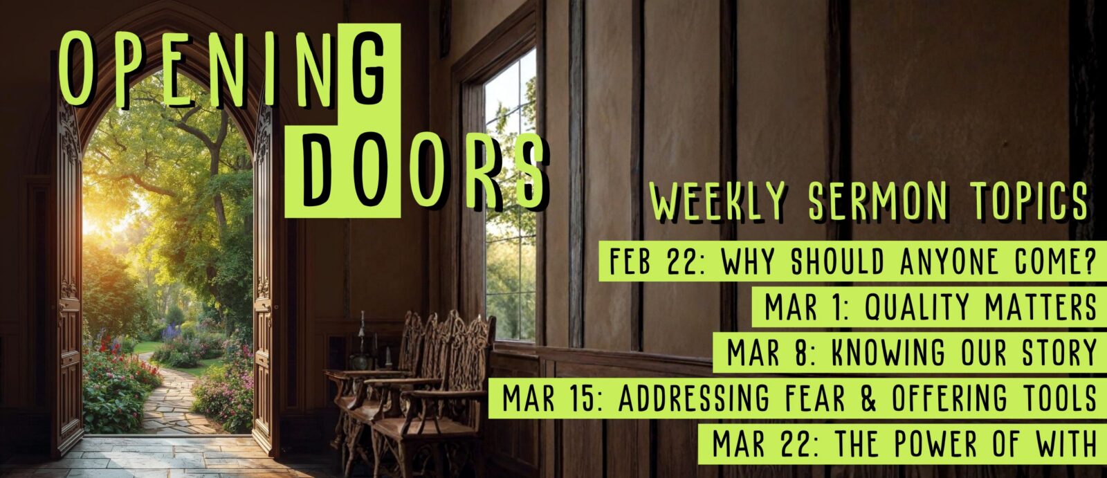 Ashes and Opening the Doors Word from Wiese Christ Our Shepherd Lutheran Church Peachtree City, Georgia