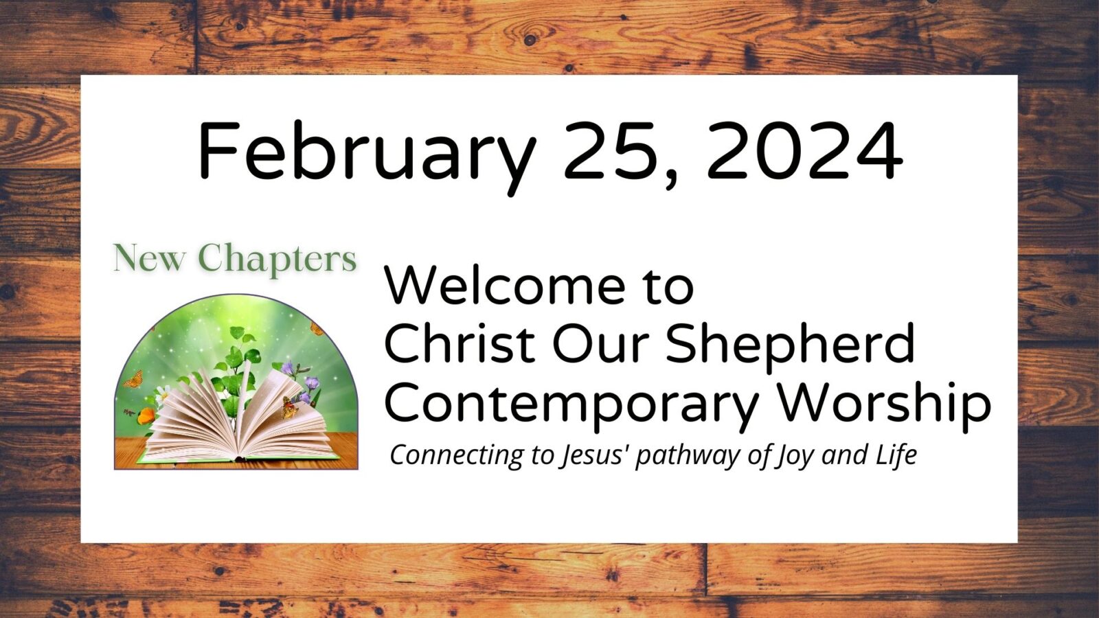 New Chapters in Life, February 25, 2024, Contemporary