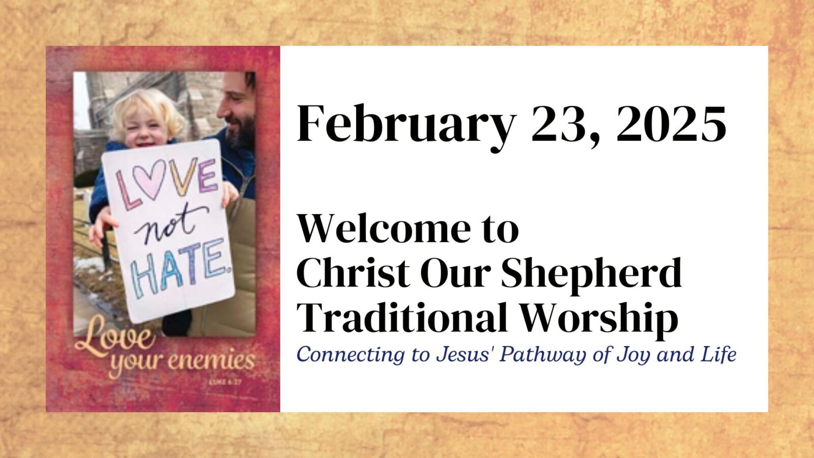 Forgiveness, February 23, 2025, Traditional