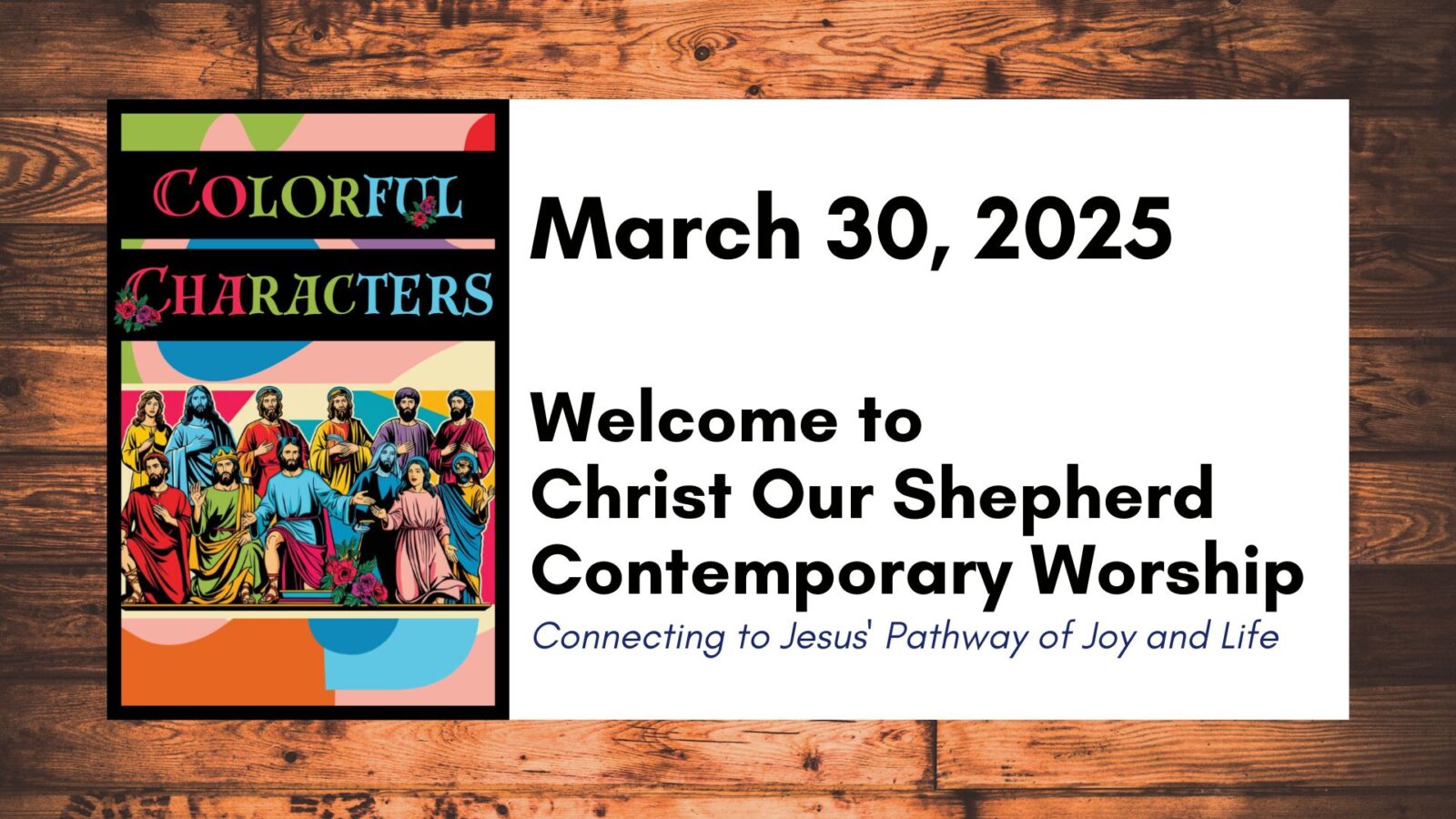 Colorful Characters: Paul & Sacrifice and Forgiven, March 30, 2025, Contemporary