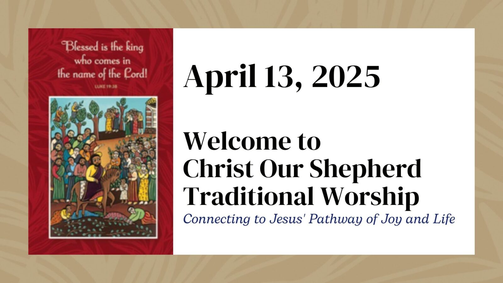 Seven Last Words, April 13, 2025, Palm Sunday, Traditional