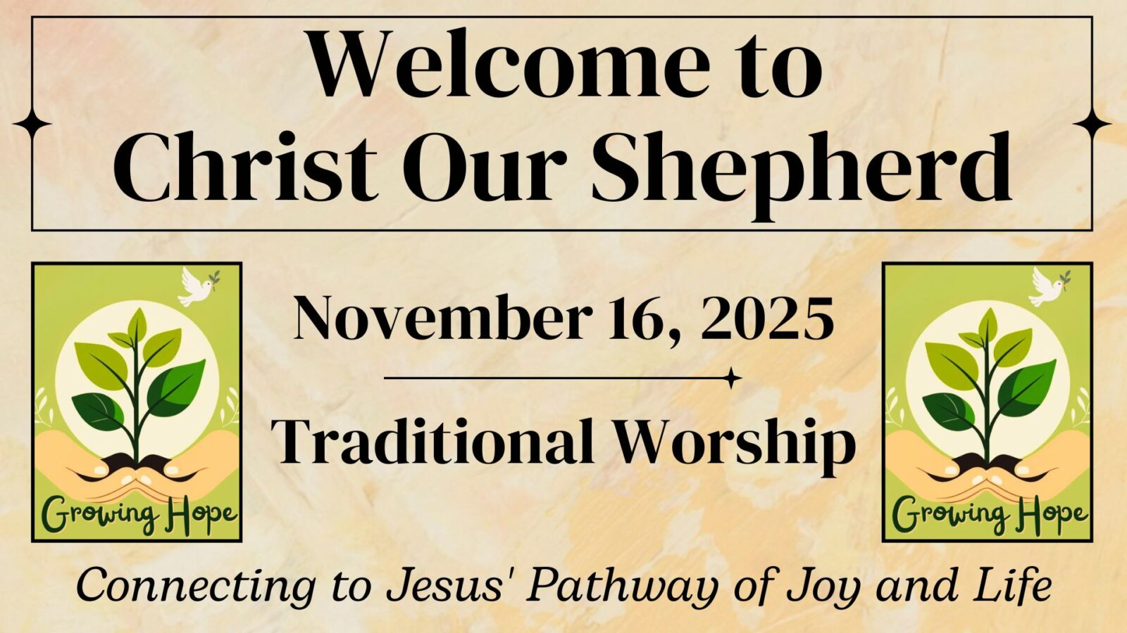 Gardening Hope, November 16, 2025, Traditional Worship