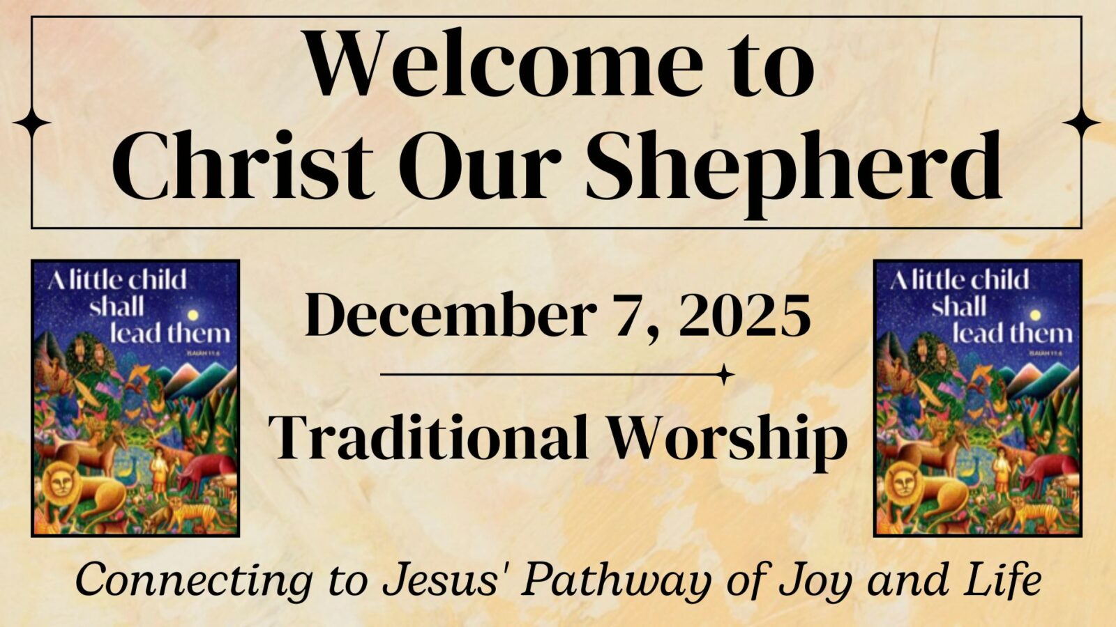 Chasing Peace, December 7, 2025, Traditional Worship