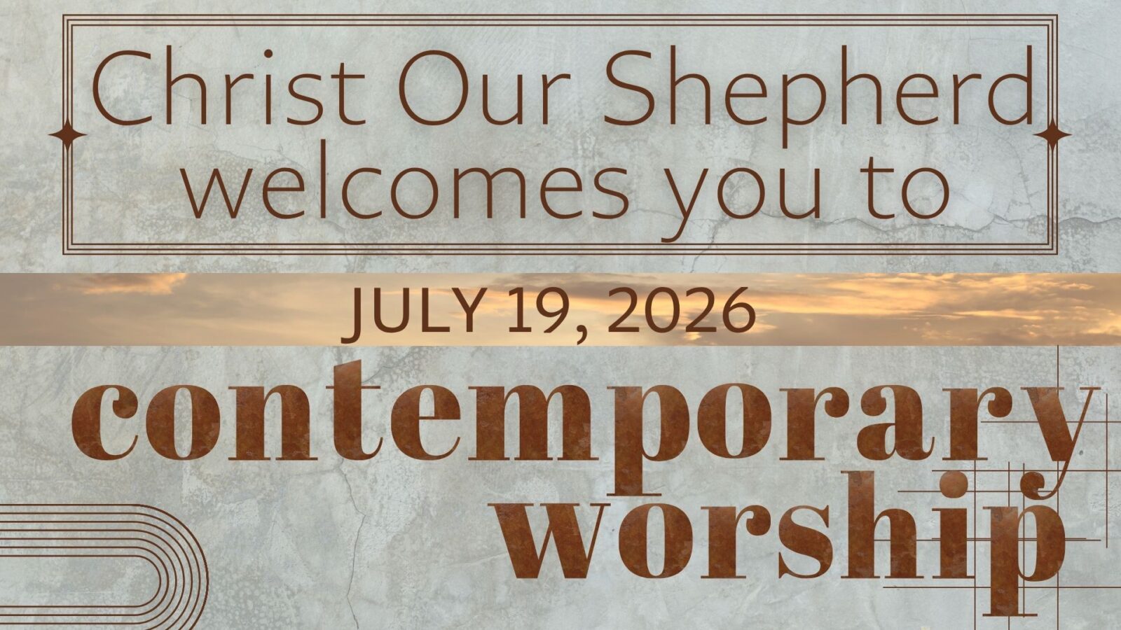 It's a Tiger!, July 19, 2026, Contemporary Worship