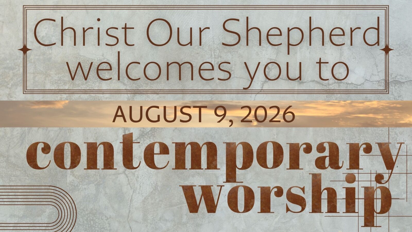 Put One Foot in Front of the Other, August 9, 2026, Contemporary Worship