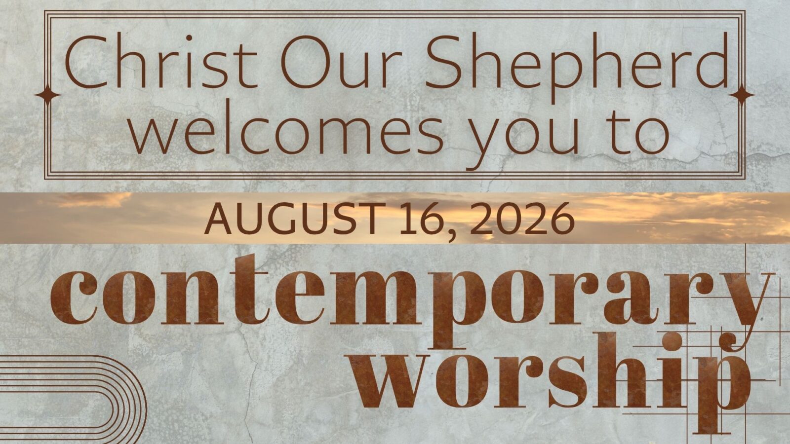 What Feeds Your Heart Posture?, August 16, 2026, Contemporary Worship