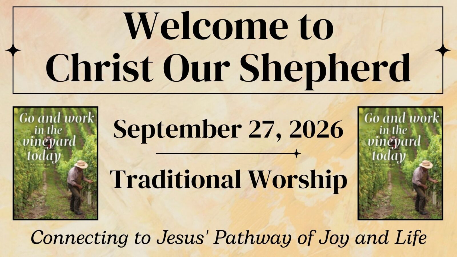 9-2-5, September 27, 2026, Traditional Worship
